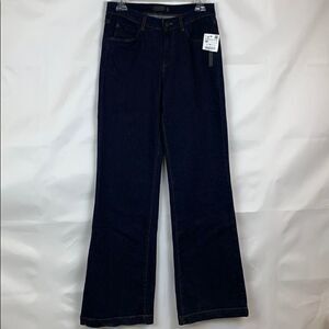 Zara Trafaluc wide leg high rise dark wash jeans